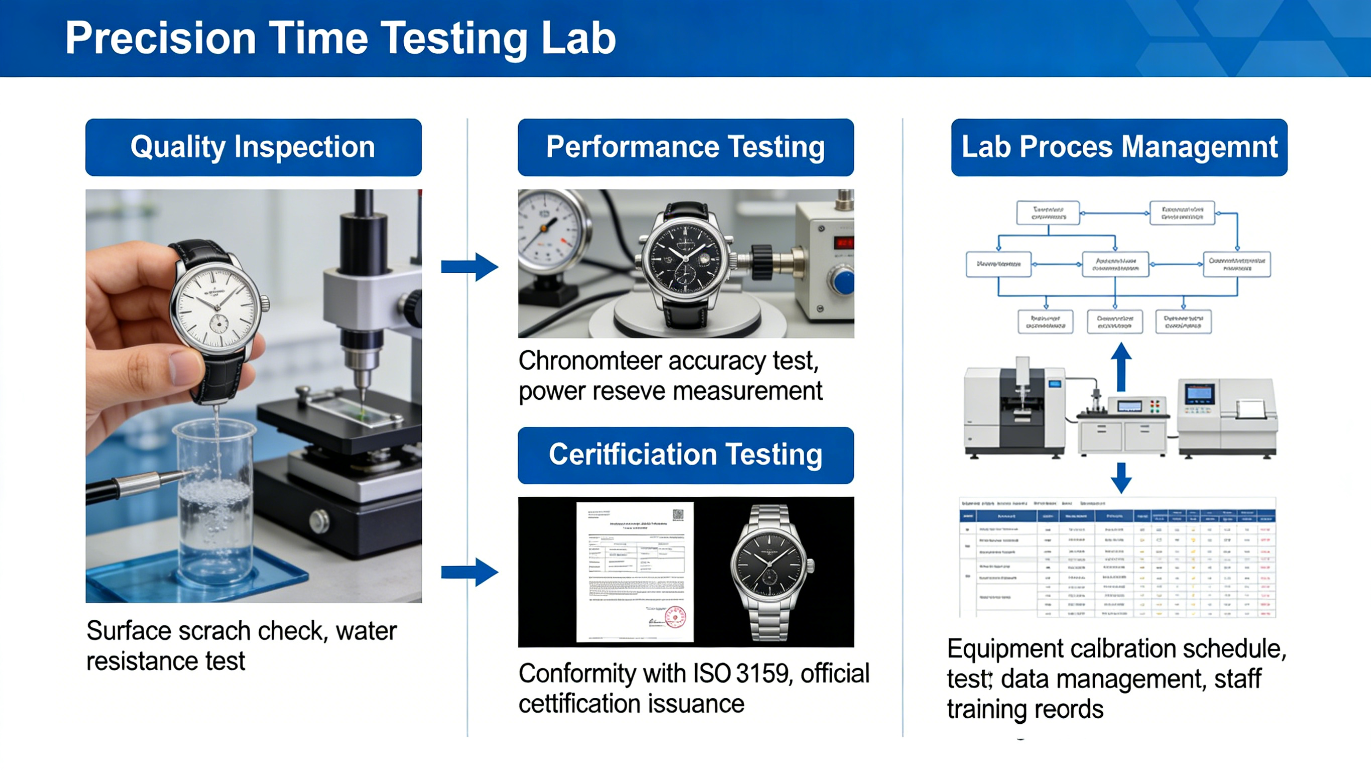 Neutral watch inspection and lab environment